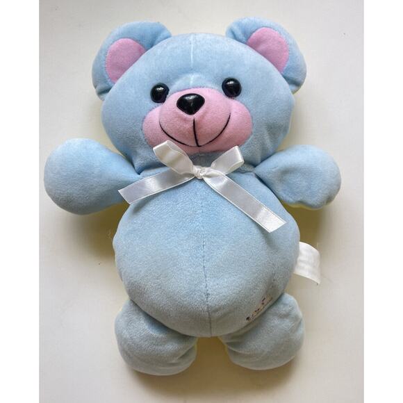 Rare Infantino Reversible Yellow Bunny Blue Bear Plush Baby  Rare Infantino Reversible Yellow Bunny Blue Bear Plush Baby Rattle 13” Vintage